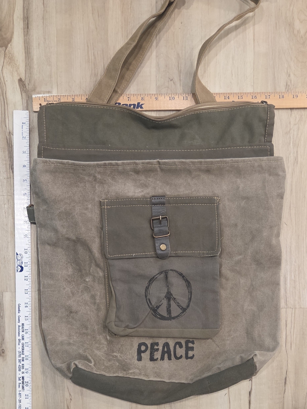 Vintage Addiction Messenger Crossbody Peace Bag